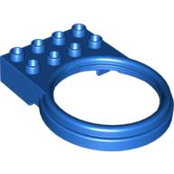 Lego Duplo Plate 2 x 4 with Round Tube Holder / Blue