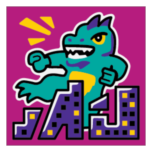 Lego Tile 2 x 2 with Lizard Suit Print / Magenta