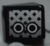 Lego Slope 30 1 x 1 x 2/3 with Grille and 2 Black and White Circles Pattern Model Left Side (Sticker) - Set 8186