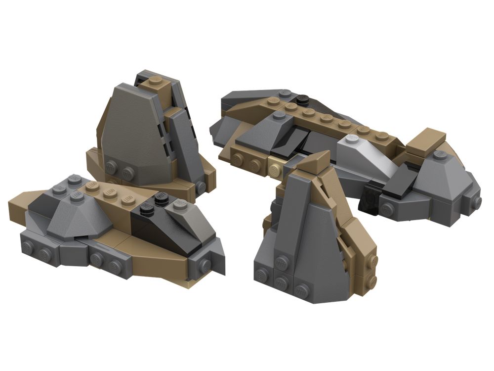 Lego Graybrick Terrain - Large Boulder Pack