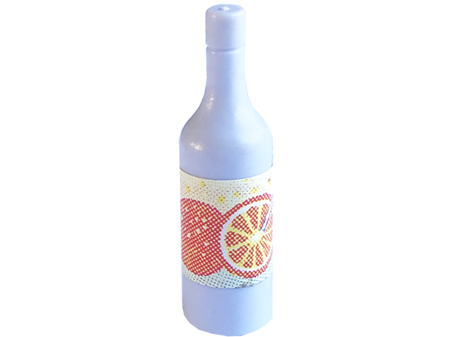 Lego Scala Accessories Bottle Wine with Label with Oranges Pattern (Sticker) - Set 3243