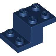 Lego Bracket 3 x 2 x 1 1/3 with Pin Bottom / Dark Blue