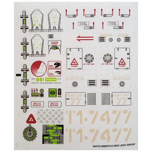 Lego Sticker Sheet for Sets 7298-1, 7477-1