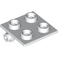 Lego Hinge Brick 2 x 2 Top Plate Thin / White