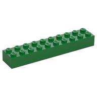 Lego Brick 2 x 10 / Green