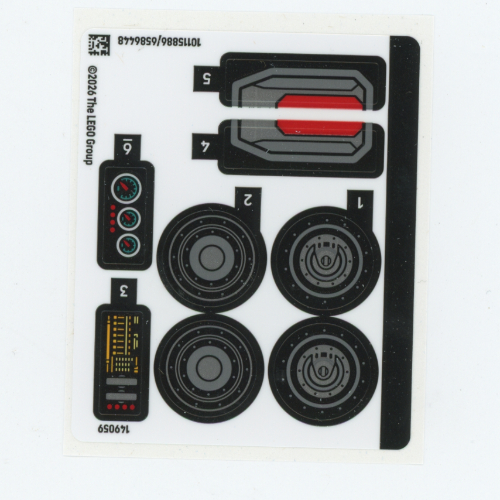 Lego Sticker Sheet for Set 76332-1