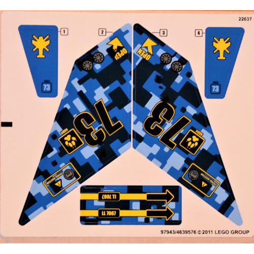 Lego Sticker Sheet 1 for Set 7067-1