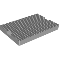 Lego Brick Special 16 x 24 x 2 with 1 x 4 Indents on Ends (5932 Container Top) / Light Bluish Gray