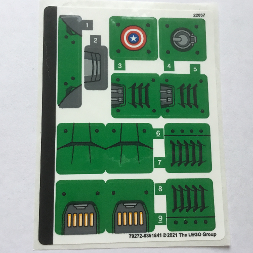 Lego Sticker Sheet for Set 76201-1 / [No Color/Any Color]