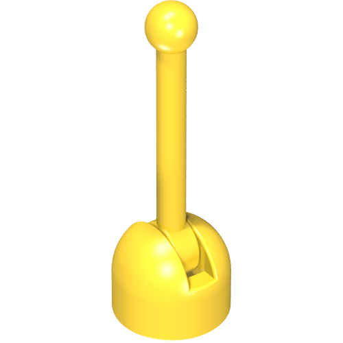Lego Lever Small Base with Yellow Lever / Yellow