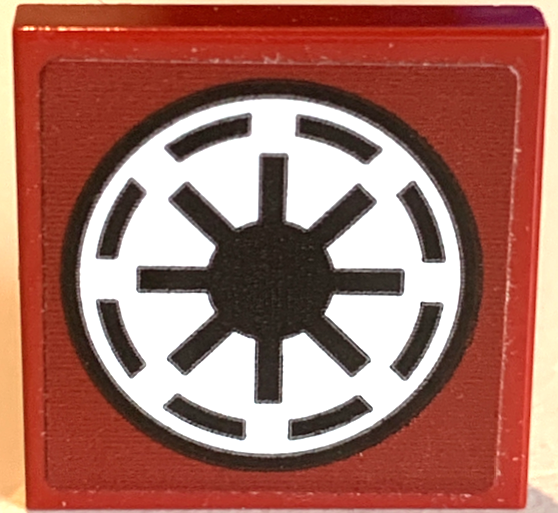 Lego Tile 2 x 2 with SW Galactic Republic Logo Pattern (Sticker) - Set 75333
