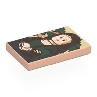 Lego Tile 2 x 3 with Mona Lisa Painting Print / Light Nougat