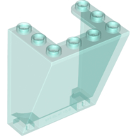 Lego Windscreen 3 x 4 x 4 Inverted, Rounded Top Inside Edges, Cut-Out Bottom Inside Edges / Trans-Light Blue