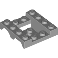 Lego Vehicle Base 4 x 4 x 1 1/3 with Wheel Arches, 2 x 2 Recessed Center and Hole / Light Bluish Gray