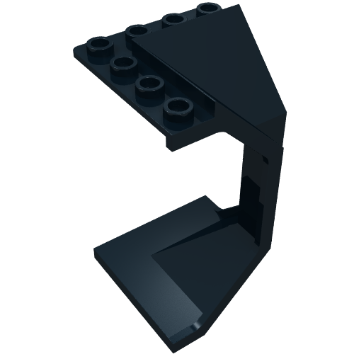 Lego Panel 4 x 4 x 6 Corner Concave / Black