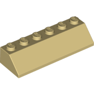 Lego Brick Sloped 45° 2 x 6 / Tan