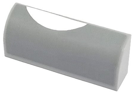 Lego Slope, Curved 1 x 4 x 1 1/3 with White Circle Segment Pattern Model Left Side (Sticker) - Set 76906