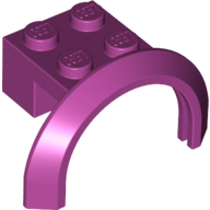 Lego Wheel Arch, Mudguard 4 x 2 1/2 x 2 with 2 x 2 Plate / Magenta