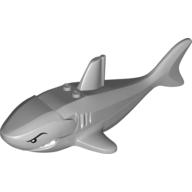 Lego Animal, Shark with Gills with White Teeth and Black Eyes Print [Complete Assembly]