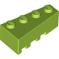 Lego Brick Wedged, Angled 4 x 2 Right / Lime