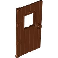 Lego Door 1 x 4 x 6 with Window, Wood Structure, Loose Window Hold