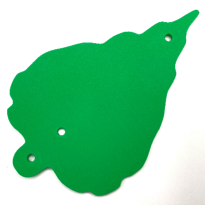 Lego Plant, Leaf, 3 Holes / Green