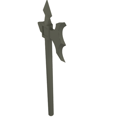 Lego Weapon Halberd / Axe Elaborate / Dark Gray