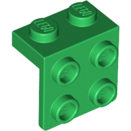 Lego Bracket 1 x 2 - 2 x 2 / Green