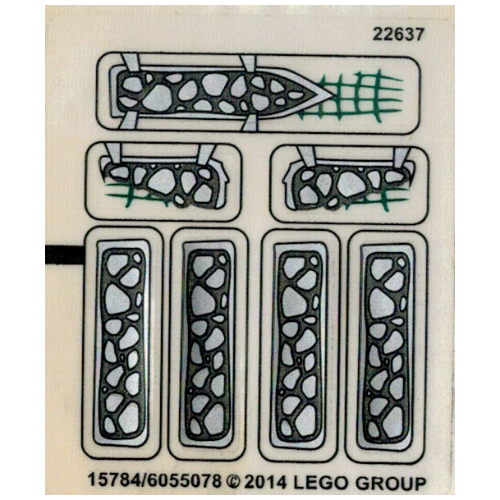 Lego Sticker Sheet for Set 70126-1 / [No Color/Any Color]