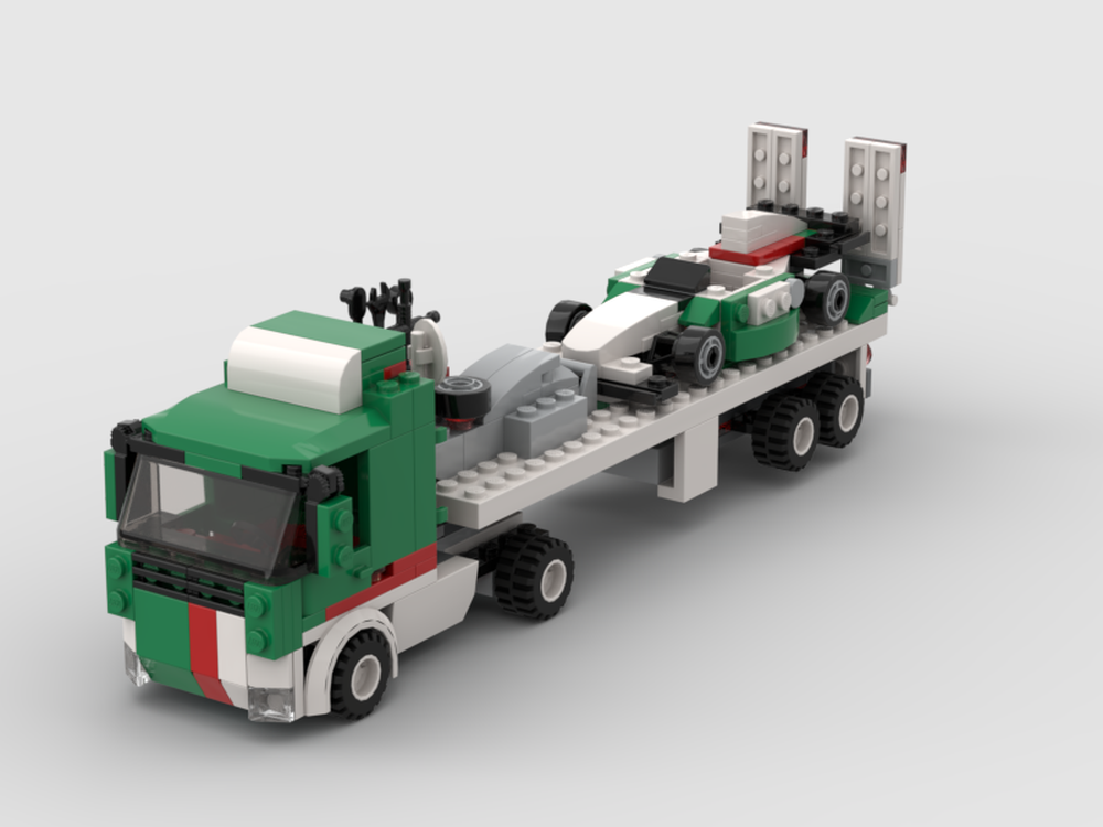 Lego Flatbed Race Car Transporter (60025 alternate)