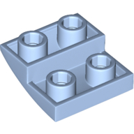 Lego Brick Curved Inverted 2 x 2 x 2/3 / Bright Light Blue