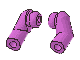 Lego Arm, (Matching Left and Right) Pair / Light Purple
