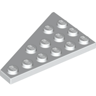 Lego Wedge Plate 6 x 4 Right / White