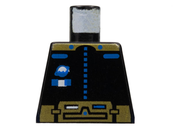Lego Torso Space Ice Planet Gold Pattern