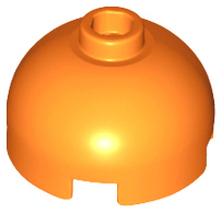 Lego Brick, Round 2 x 2 Dome Top / Orange