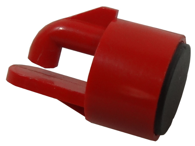 Lego Magnet Coupling, Train - Long Cylinder (8 mm) for Train, Base 6 x 22 Old / Red