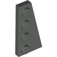 Lego Wedge Plate 4 x 2 Right / Dark Gray