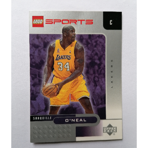 Lego Trading Card, NBA: Shaquille O'Neal, Los Angeles Lakers #34 / [No Color/Any Color]