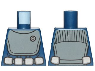 Lego Torso SW Admiral Raddus Uniform Pattern / Dark Blue