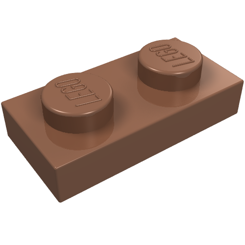 Lego Plate 1 x 2 / Light Brown