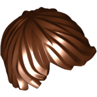 Lego Hair Tousled with Side Part / Reddish Brown