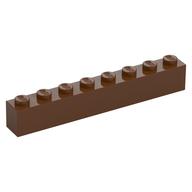 Lego Brick 1 x 8 / Reddish Brown