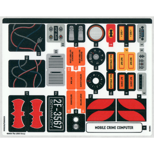 Lego Sticker Sheet 1 for Set 76328-1
