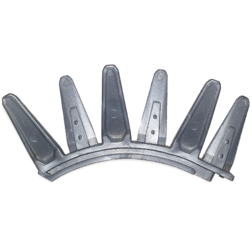 Lego Large Figure Weapon, Back Blades, 6 Blades Alternately Angled (Rahkshi Panrahk) / Pearl Light Gray