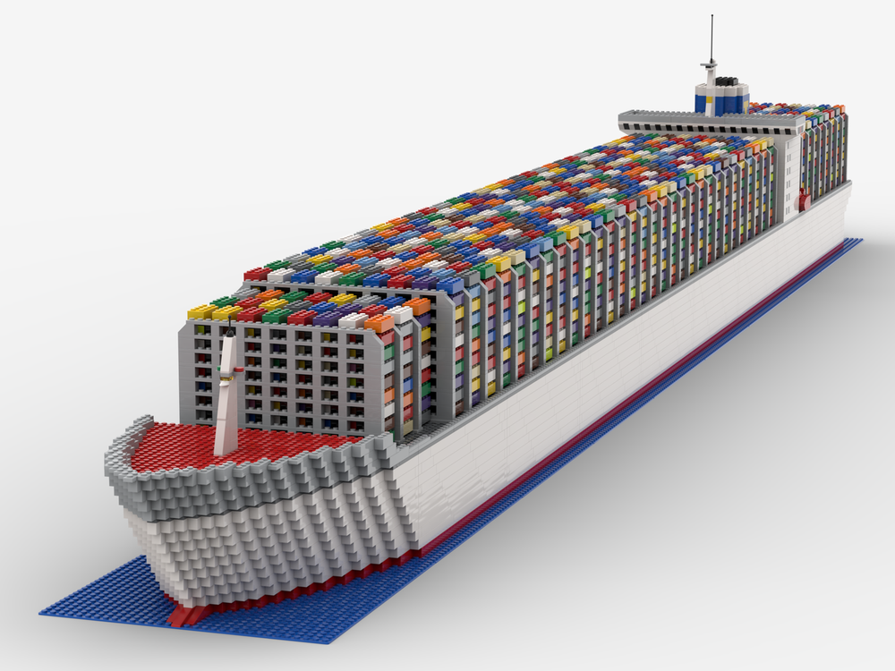 Lego Container Ship V2, partially modular