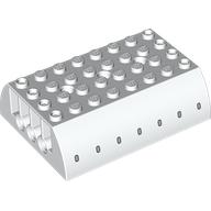 Lego Brick Curved 8 x 6 x 2 Double with 7 Light Bluish grey Airplane Windows Print