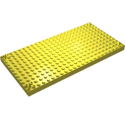 Lego Brick Special 12 x 24 with 4 Corner Pegs / Bright Light Yellow
