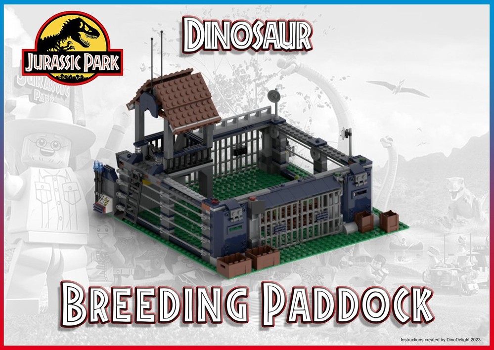 Lego Dinosaur Paddock - Dilophosaurus Breeding Pen