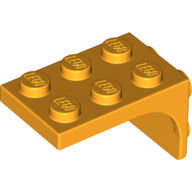 Lego Bracket 2 x 3 - 2 x 2, Curved Sides / Bright Light Orange