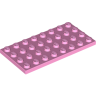 Lego Plate 4 x 8 / Bright Pink